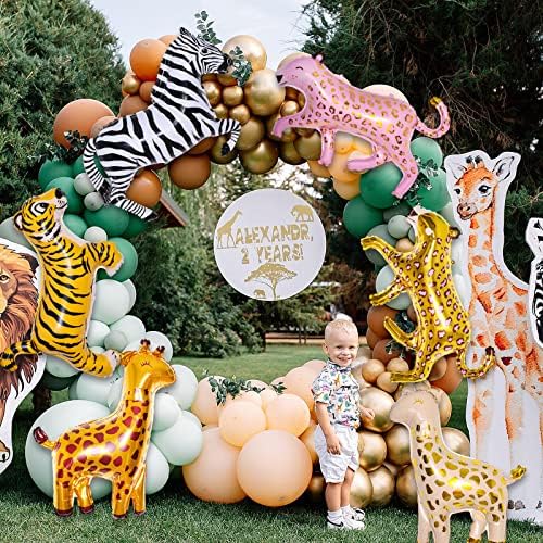 6 Pieces Giant Safari Animal Foil Balloons