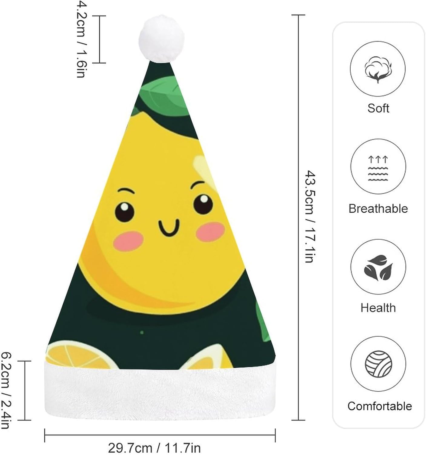 Santa Hat Lemon Fruit Christmas Headwear