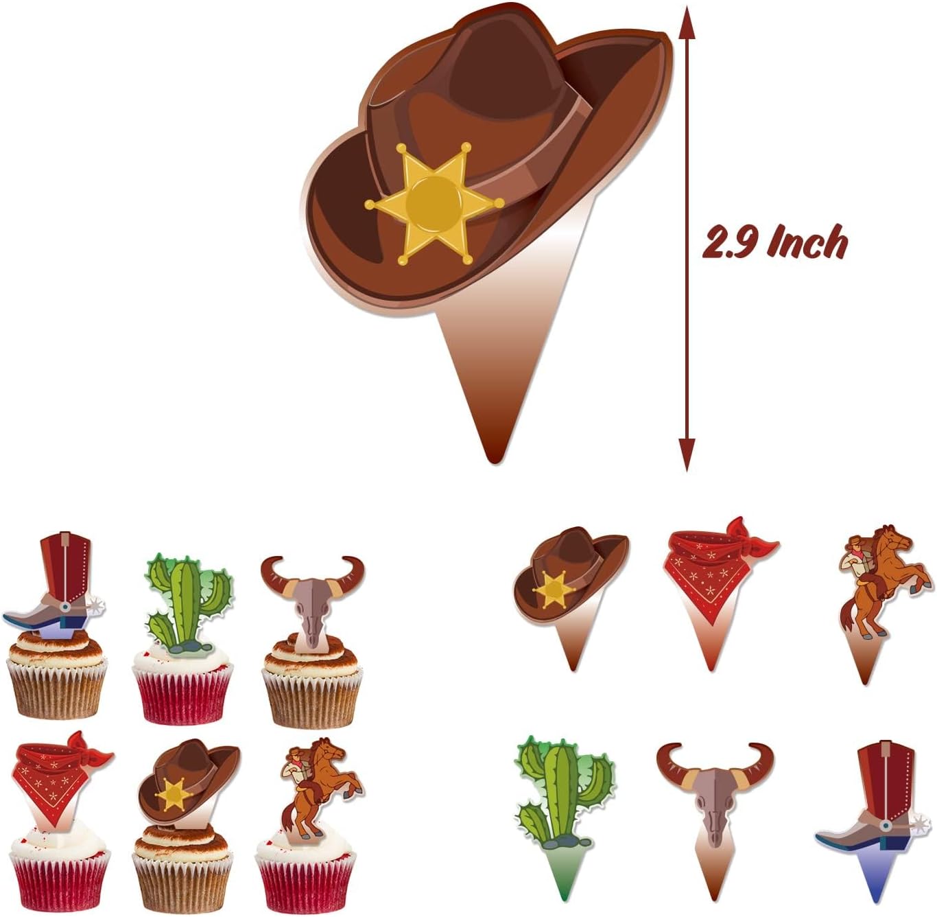 Cowboy Birthday Party Decorations 58 Pcs Kit