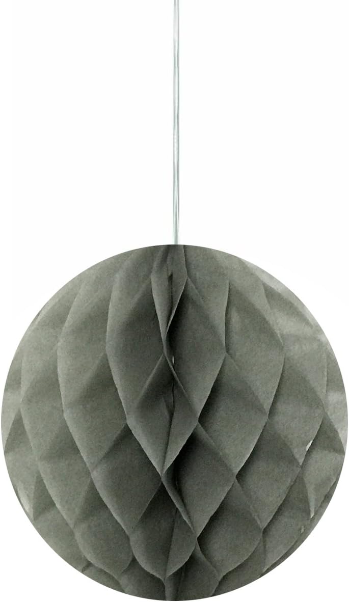 Allydrew Gray 8 Inch Tissue Honeycomb Ball 4 Pack