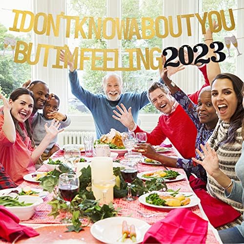 ZHUOWEISM 2023 Happy New Year Banner Garland Decor