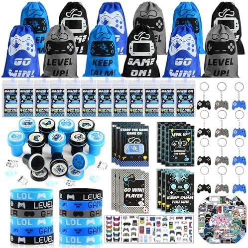 126 PCS Gaming Party Favors with Drawstring Bags