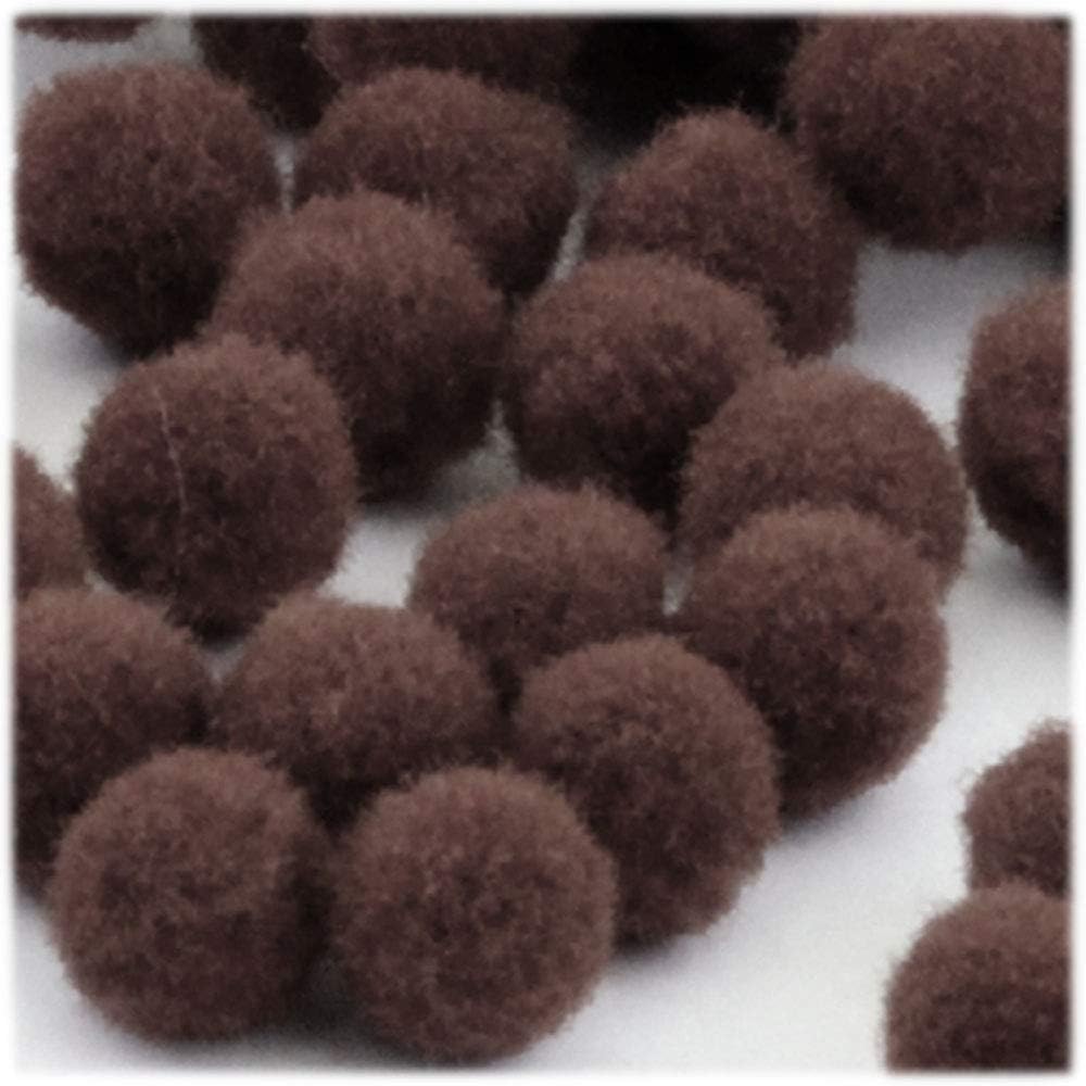 The Crafts Outlet 500-Piece Coffee Brown Pom Poms
