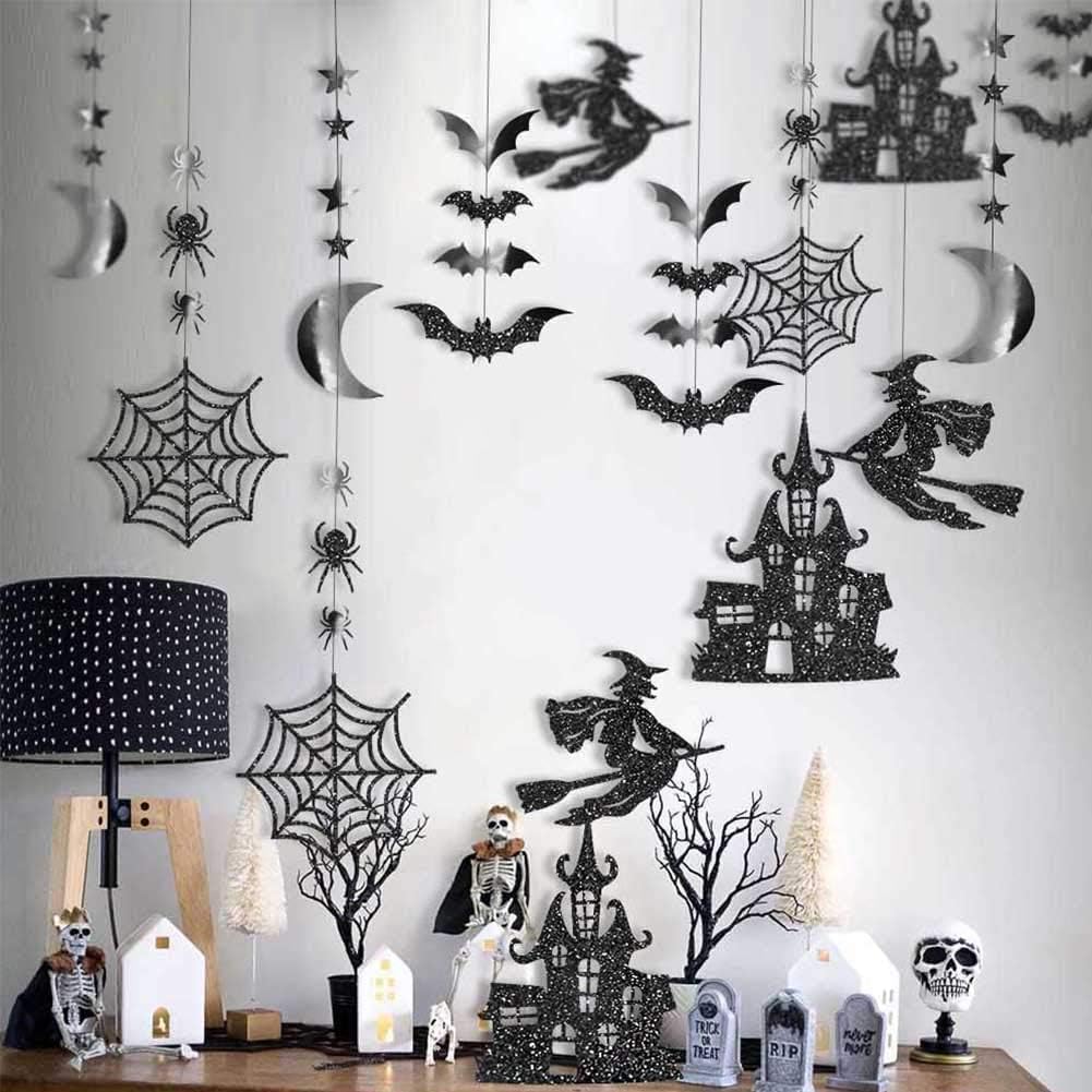 Cheerland Gothic Halloween Black Garland Decor
