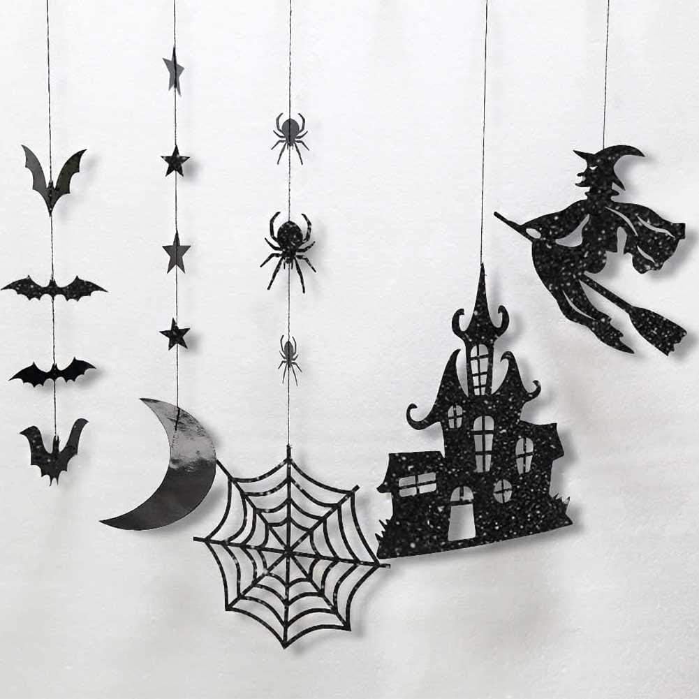 Cheerland Gothic Halloween Black Garland Decor