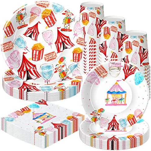 Circus Carnival Party Tableware Set for 48 Guests