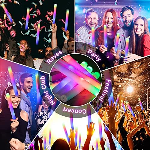 Taotuo 102PCS LED Foam Glow Sticks Party Supplies