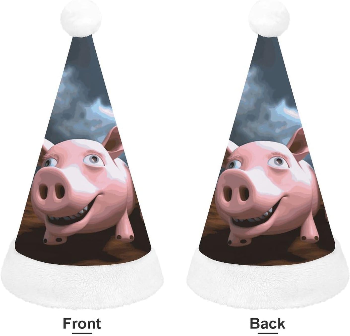 Funny 3D Piggies Santa Hat Christmas Party Headwear