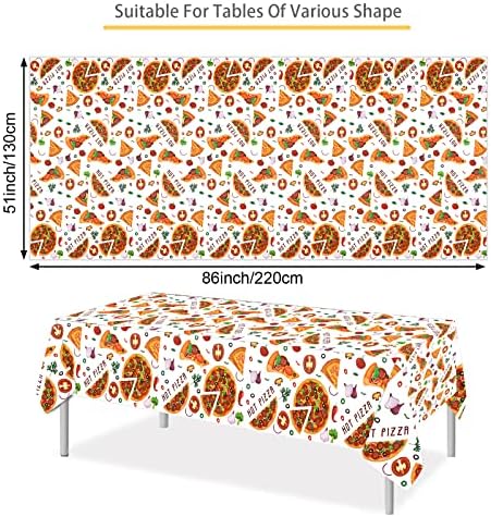PHOGARY Pizza Tablecloth for Party Tables