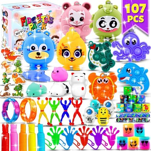 107Pcs Party Favors for Kids Fidget Toy Set