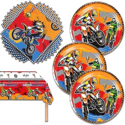 41PCS Dirt Bike Party Supplies Set for Kids