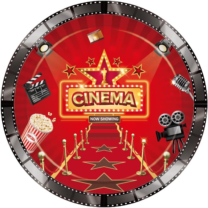 Movie Night Themed 24-Person Paper Plates Napkins Set