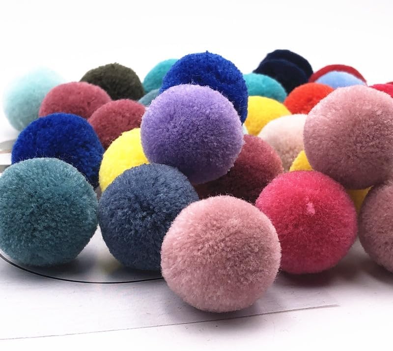 30Pcs Pack 40mm Pompom Balls for DIY Crafts