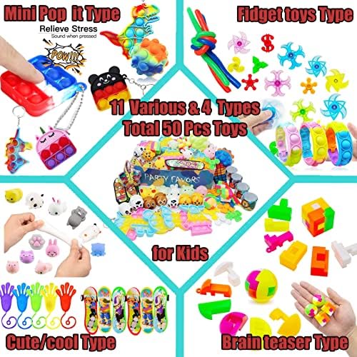 112 PCS Pop Fidget Party Favor Toys Set for Kids