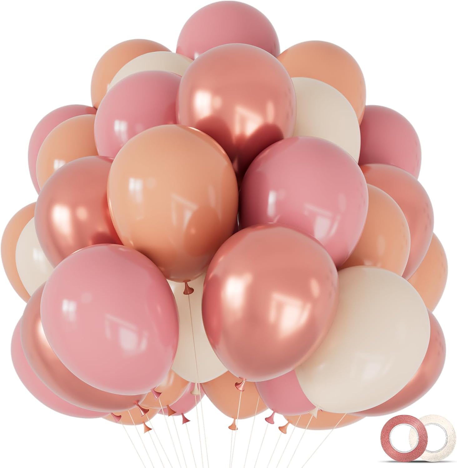 68 Pcs Retro Pink Balloons for Parties and Celebrations