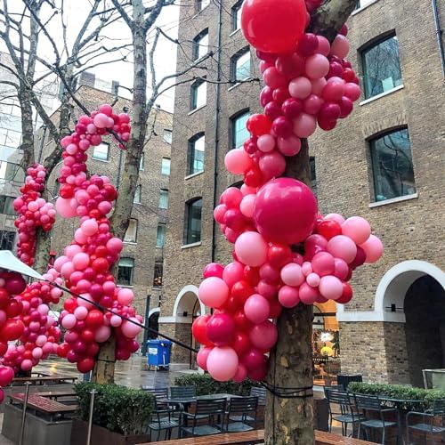 PartyWoo 50pcs 5 Inch Pink Latex Balloons for Decorations