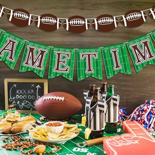 OHOME Football Party Decorations Banner