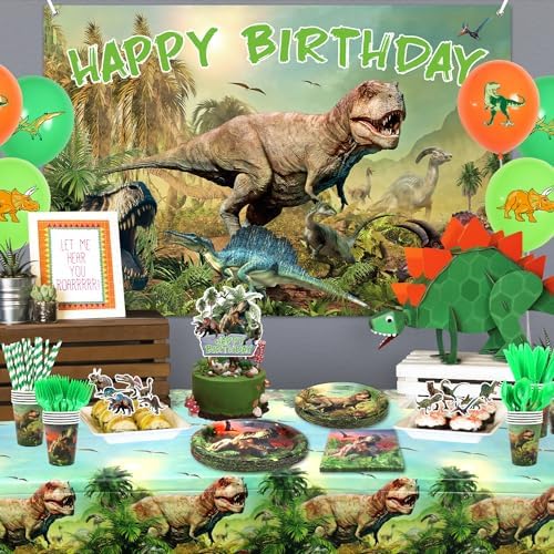 KEFAN Dinosaur Party Decor Set for 20 Guests
