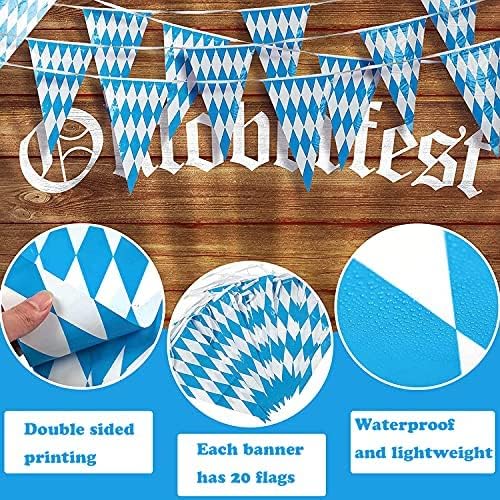 131 Feet Oktoberfest Bavarian Flag Set 4PCS