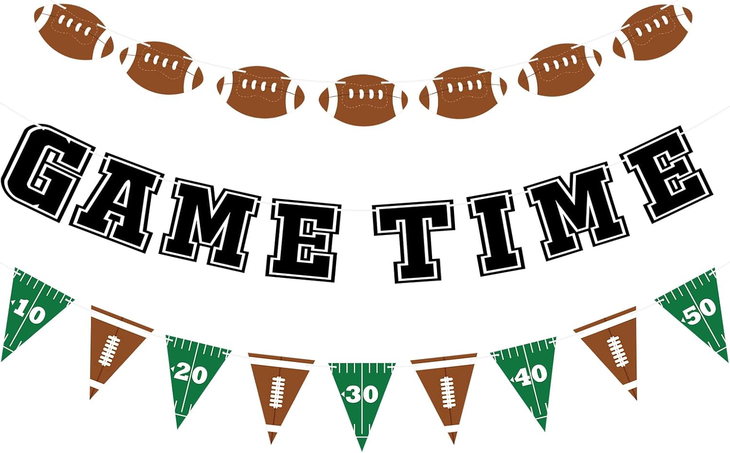 Adecortalk 3 Pcs Football Party Banner Set