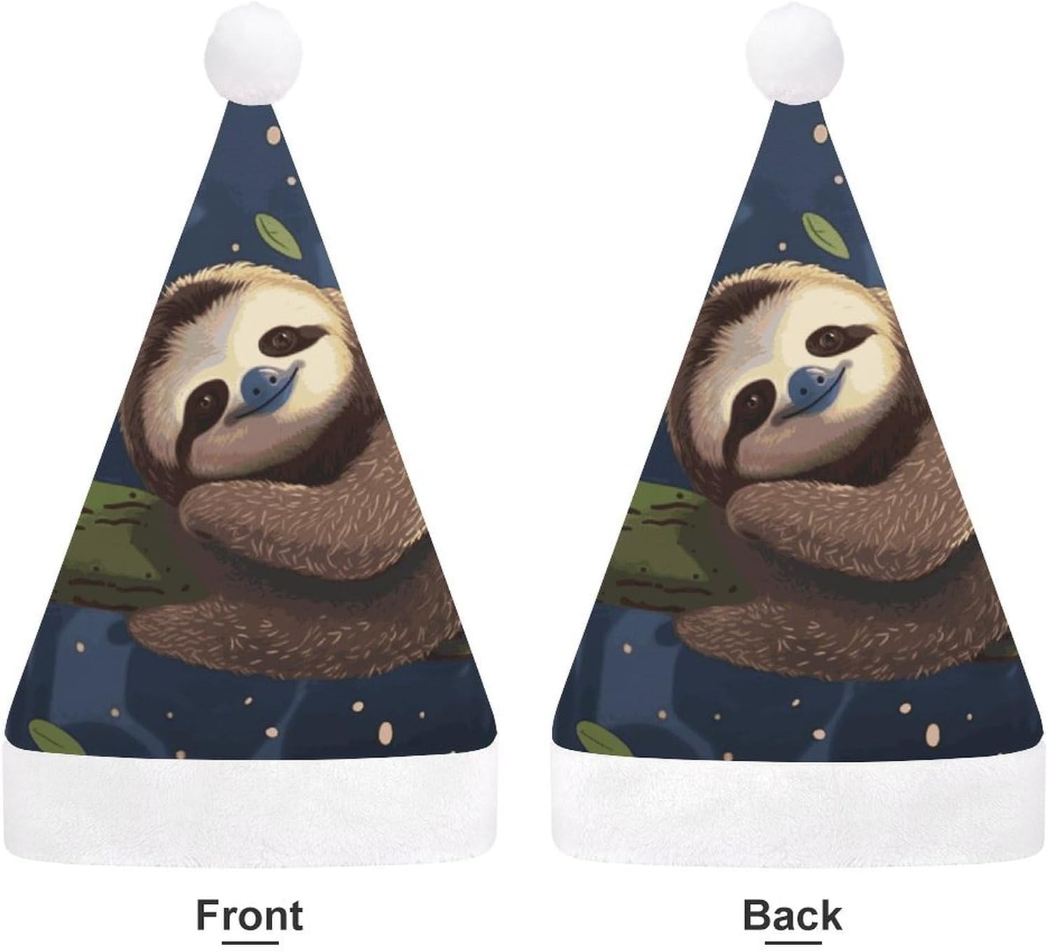 Santa Hat Sloth Lazy Christmas Party Headwear