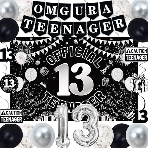 13th Birthday Decorations Set for Boys Girls