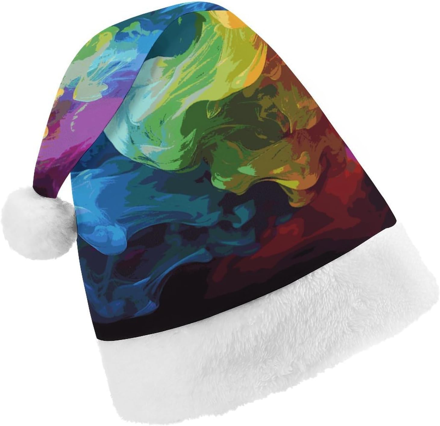 Santa Hat Rainbow Smoke Christmas Party Headwear