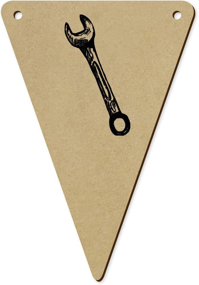 Azeeda 5 Pack 140mm Wooden Bunting Flags