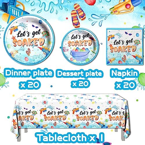 Summer Party Decorations Tableware Set for Pool and Beach