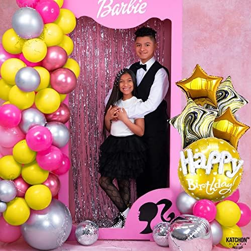 Gold Happy Birthday Balloon Set - 23 Inch Pack of 5