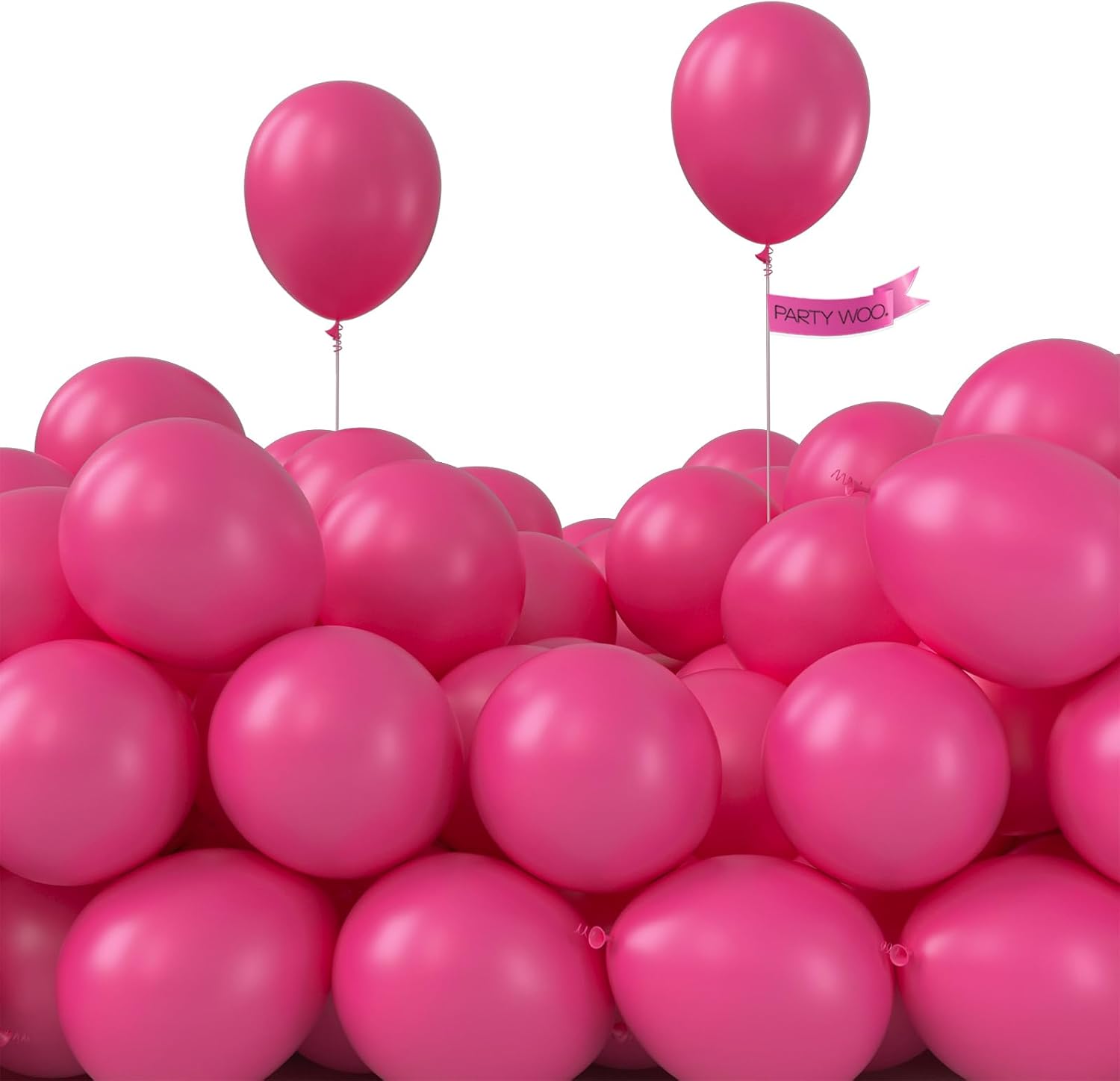 PartyWoo 50pcs 5 Inch Pink Latex Balloons for Decorations