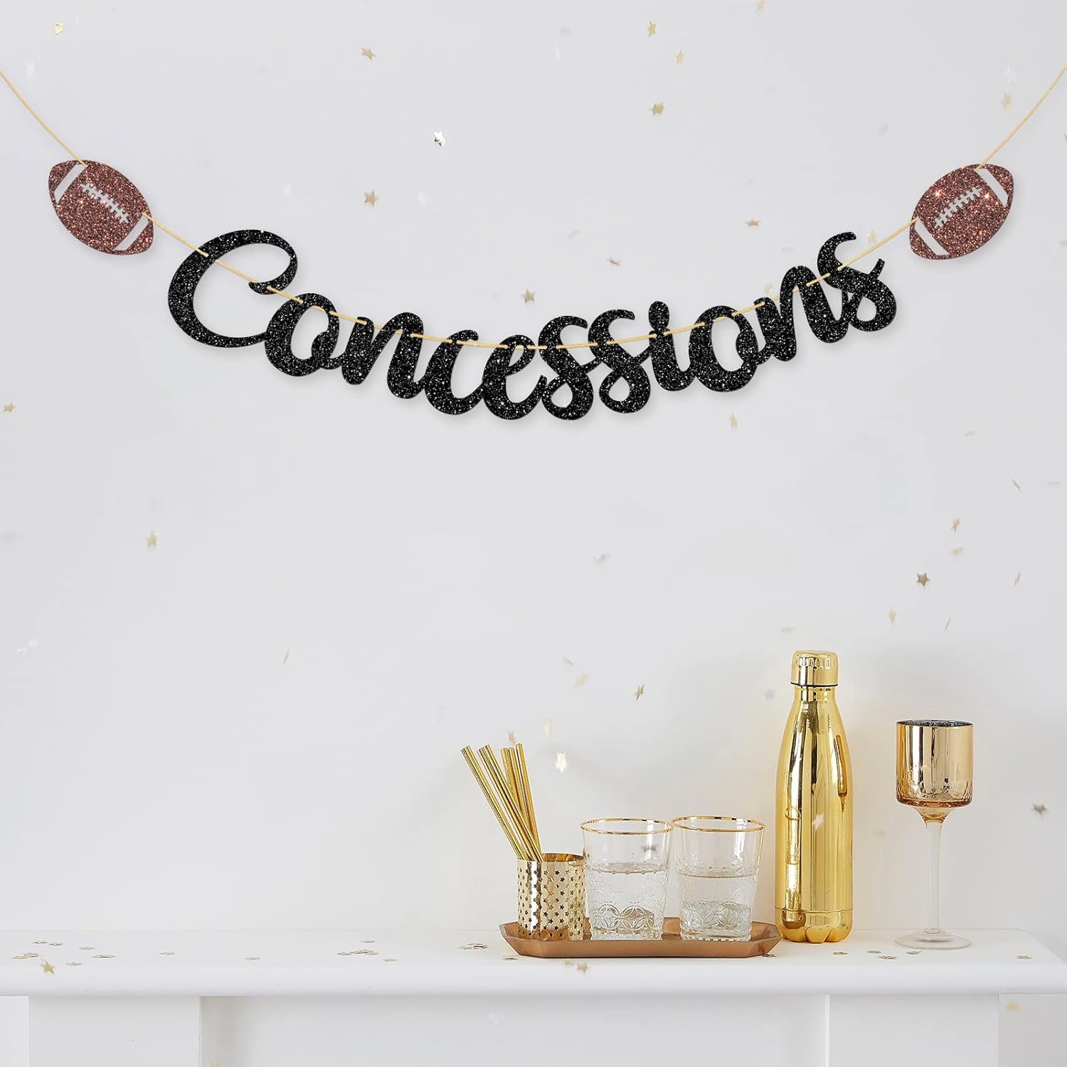 Dalaber Football Concessions Banner for Kids Birthday Decoration