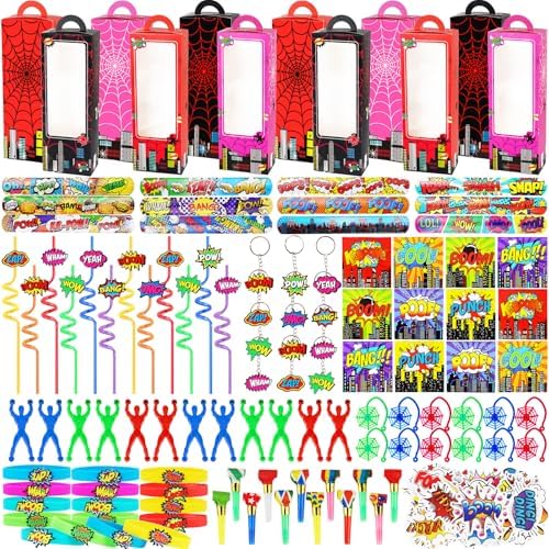 158Pcs Hero Party Favors 12 Guests Set