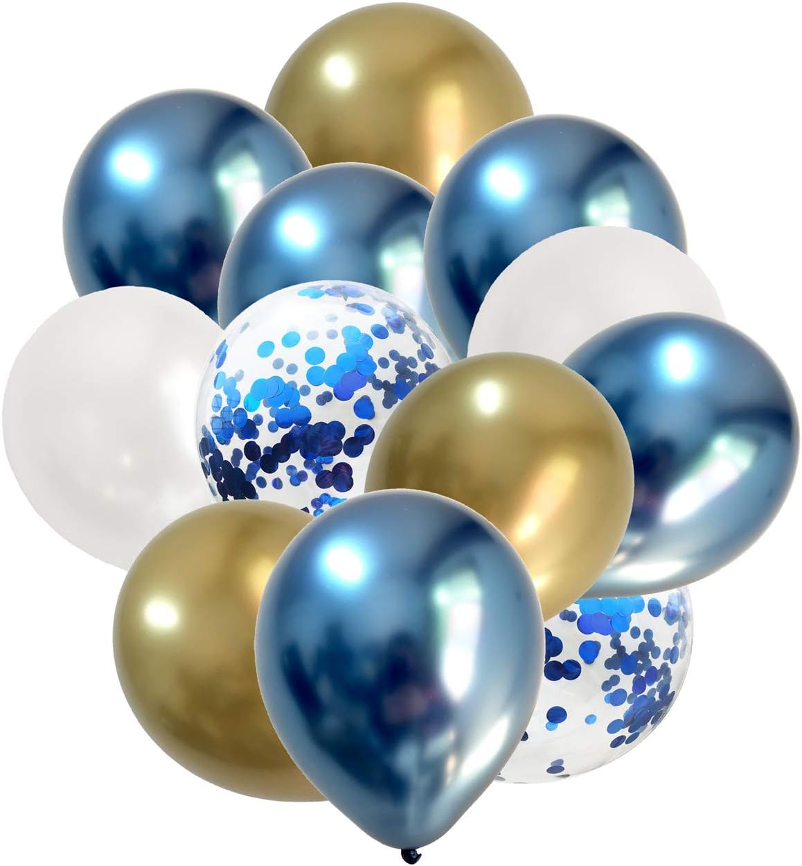 Chrome Metallic Blue Gold Balloons 50PCS Party Decor