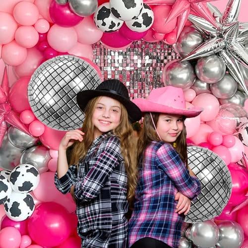 128pcs Disco Cowgirl Balloon Decor Kit