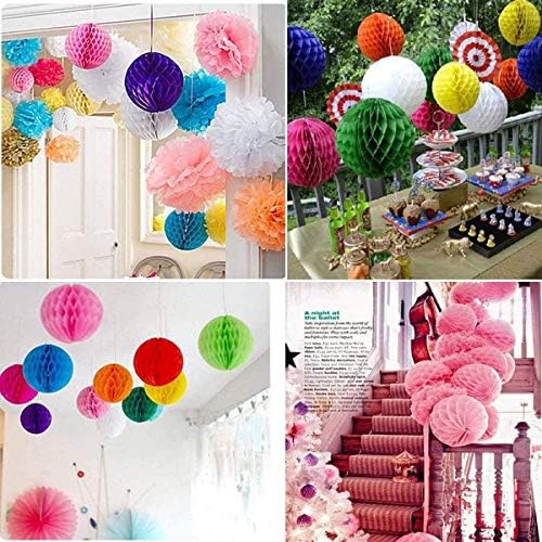 20pcs White Honeycomb Flower Balls for Decorations