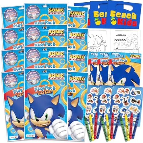 Sonic The Hedgehog Party Favors and Supplies Bundle