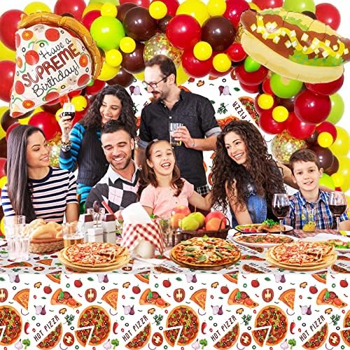 PHOGARY Pizza Tablecloth for Party Tables