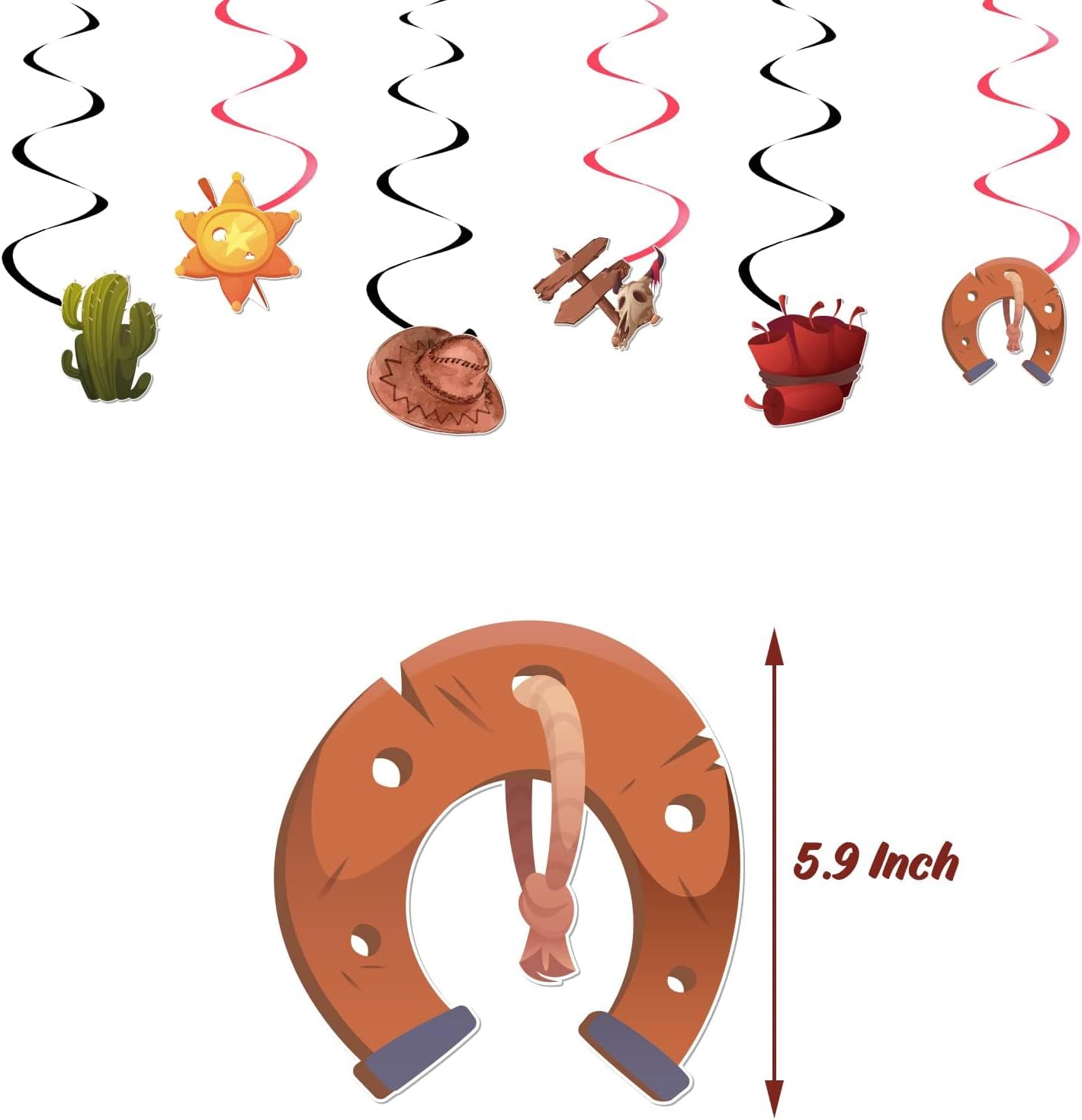 Cowboy Birthday Party Decorations 58 Pcs Kit