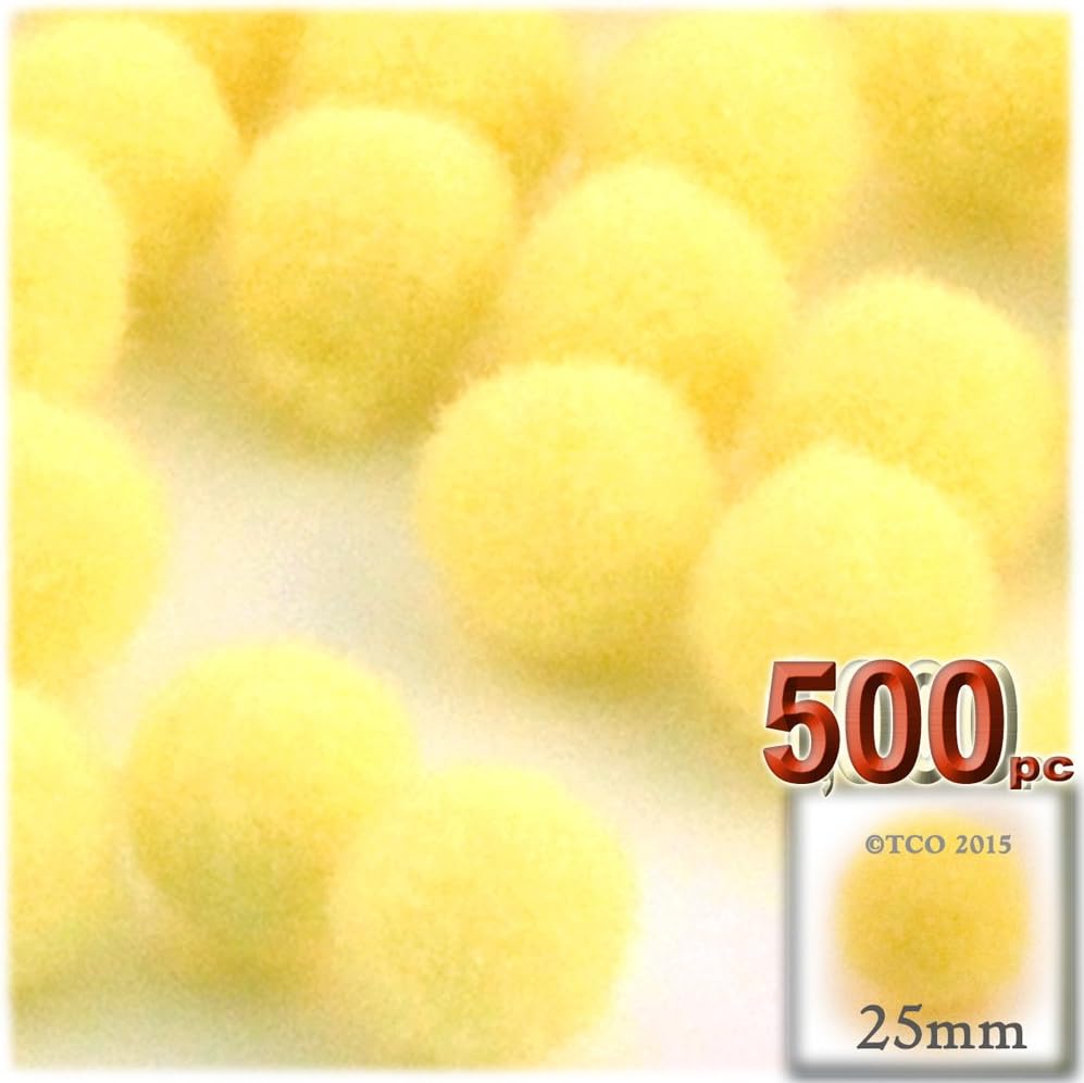 The Crafts Outlet 500-Piece Coffee Brown Pom Poms