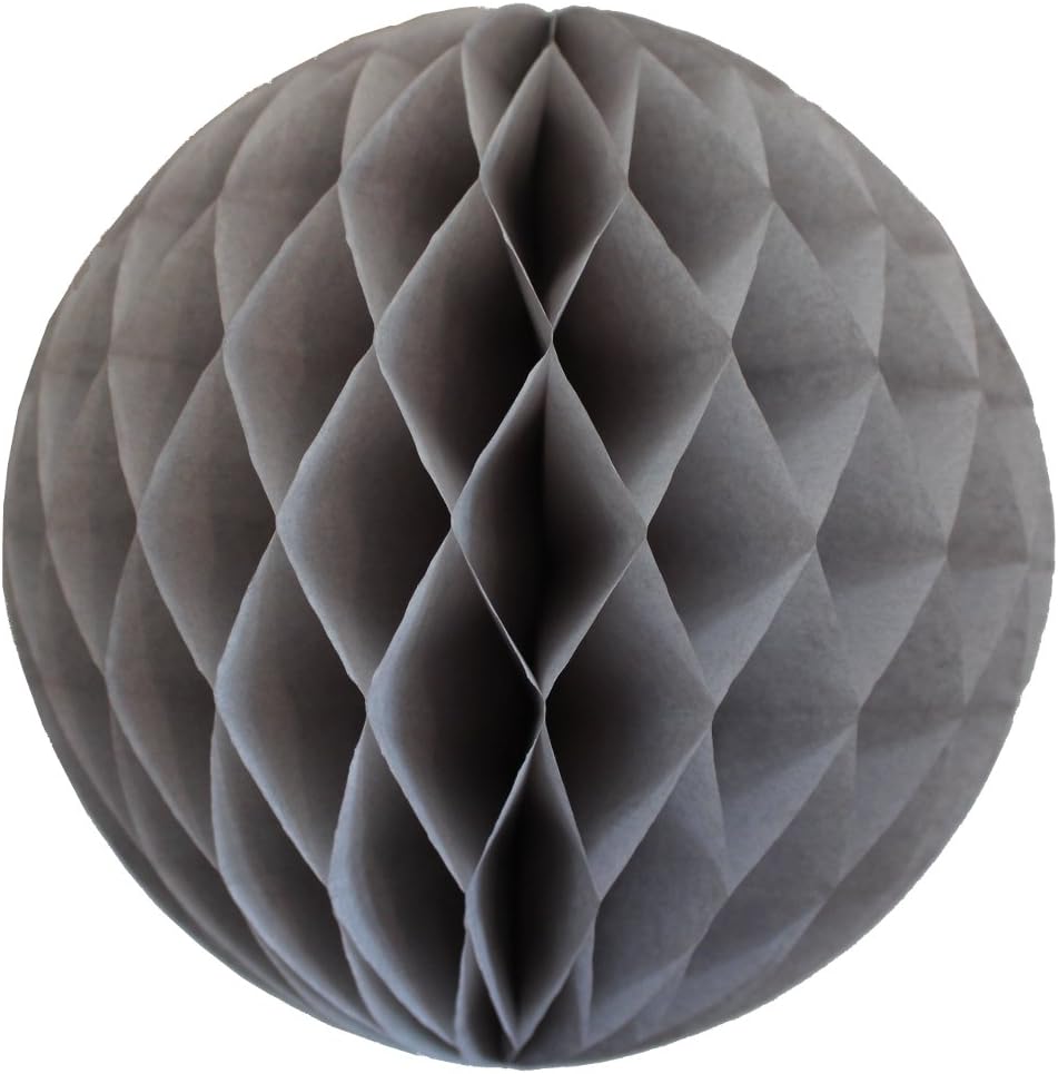 Extra Large 19 Inch Gray Honeycomb Tissue Paper Ball Decoration