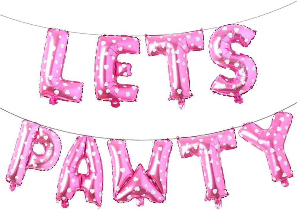 9PCS 16 Inch Foil Balloon Dog Birthday Decor Set