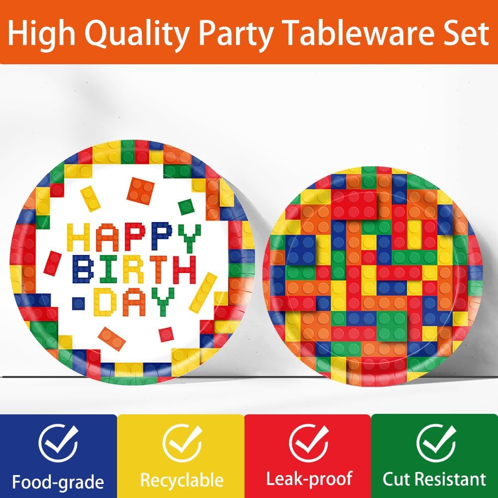 170pcs Colorful Building Block Party Supplies Set