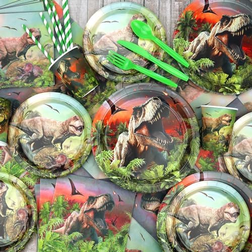 KEFAN Dinosaur Party Decor Set for 20 Guests