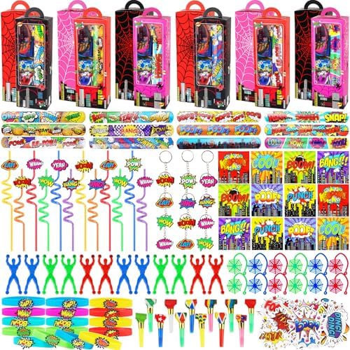 158Pcs Hero Party Favors 12 Guests Set