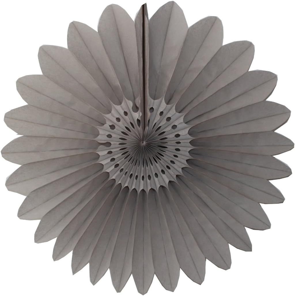 3-Pack 18 Inch Gray Tissue Paper Fanburst