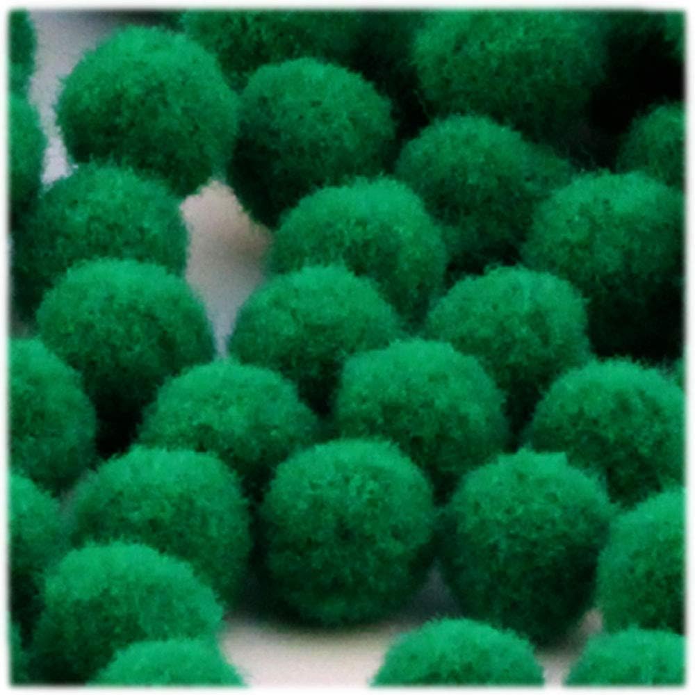 The Crafts Outlet 1000 Piece Acrylic Pom Poms Emerald Green