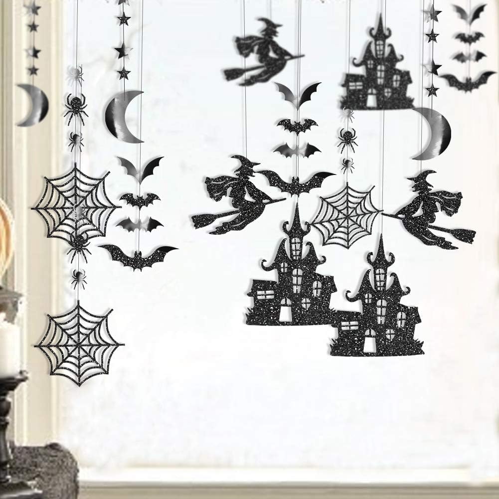 Cheerland Gothic Halloween Black Garland Decor