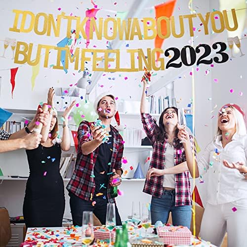 ZHUOWEISM 2023 Happy New Year Banner Garland Decor