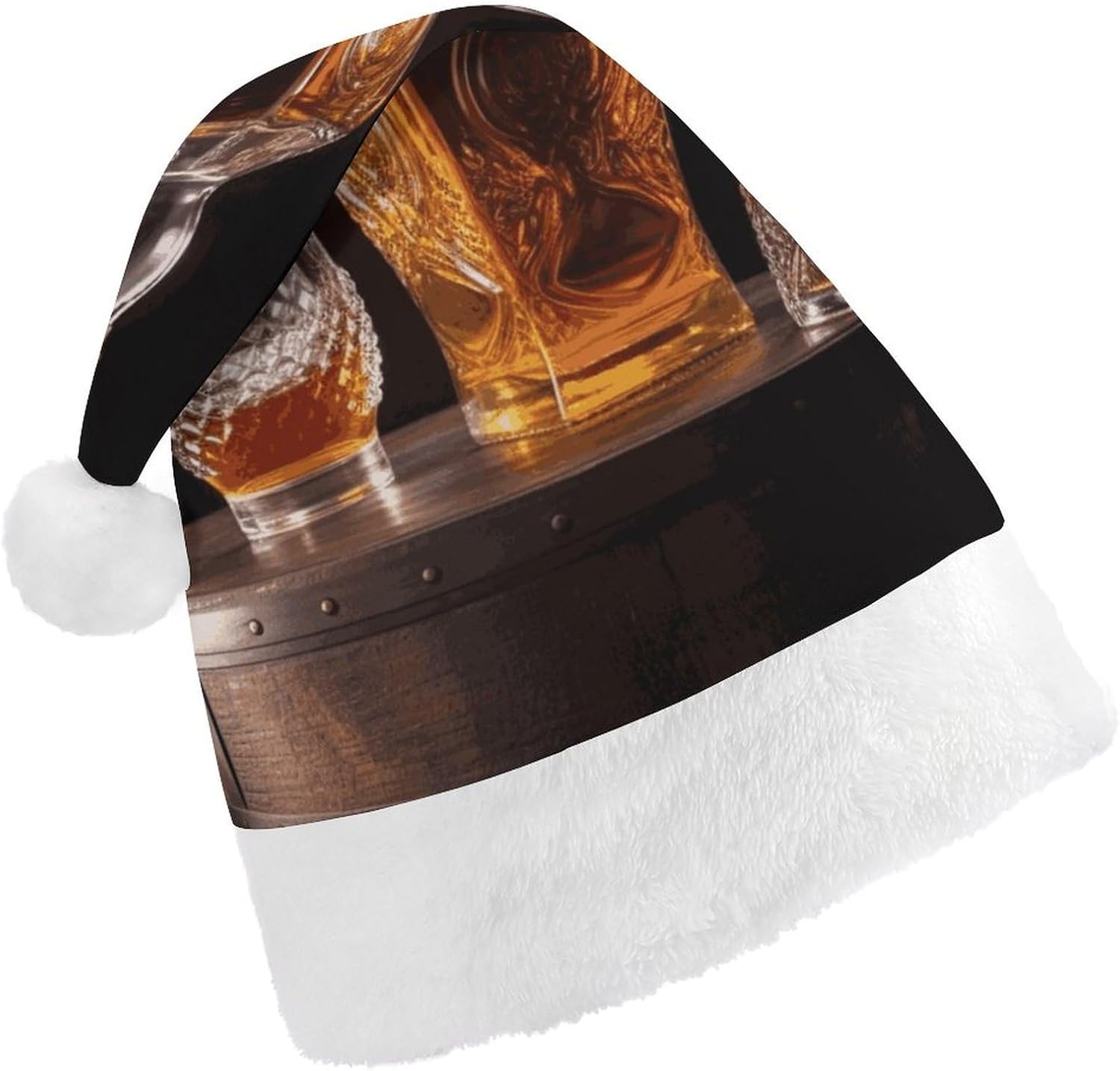Santa Hat Whisky Beer Christmas Party Headwear
